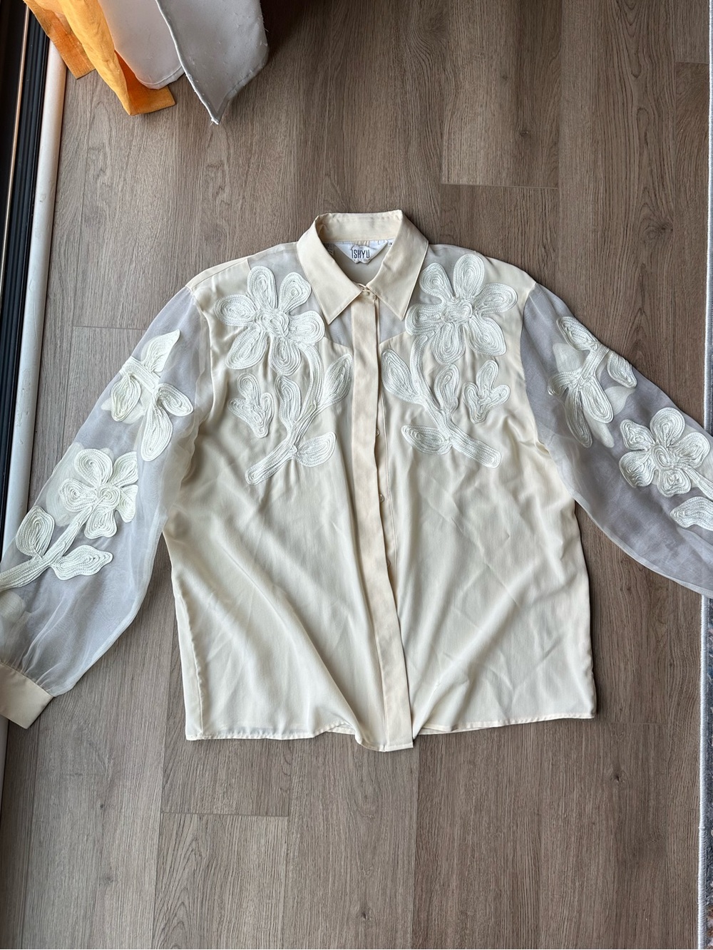 Vintage Silk Cream Blouse